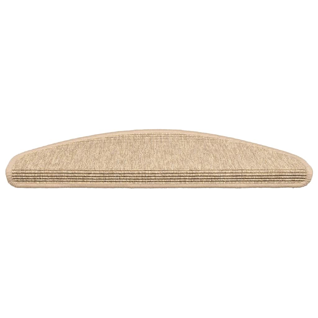 Stufenmatten 15 Stk. 56x17x3 cm Beige und Grau Halbrund