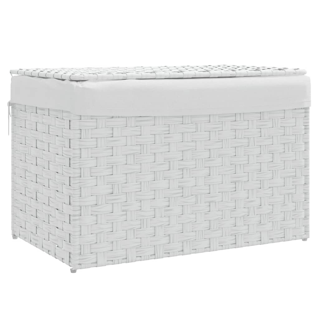 Wäschekorb mit Deckel 55,5x35x34 cm Poly Rattan