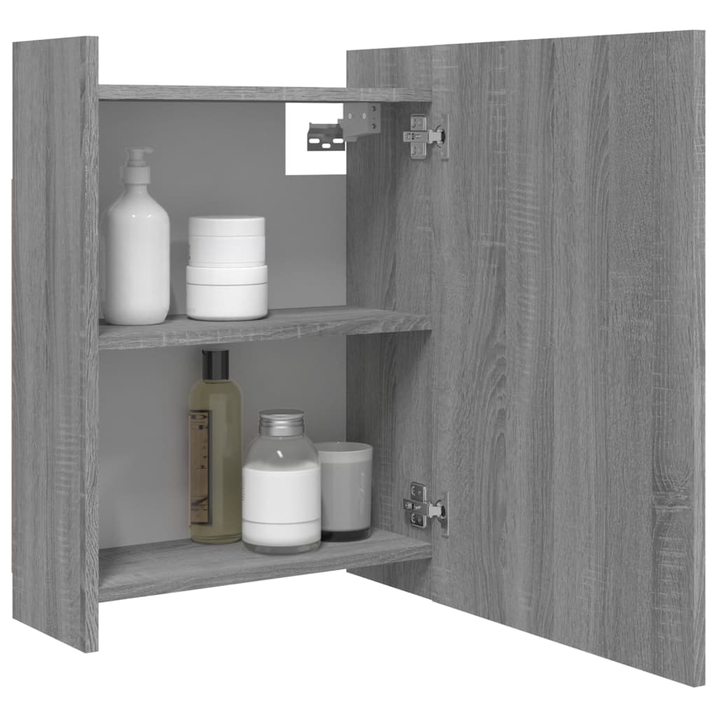 Bad-Spiegelschrank Weiß 62,5x20,5x64 cm Holzwerkstoff