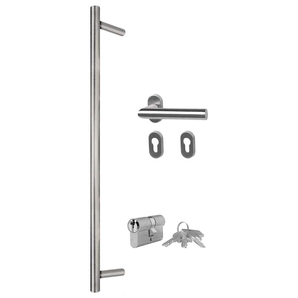 Haustür Anthrazit 100x210 cm Aluminium und PVC