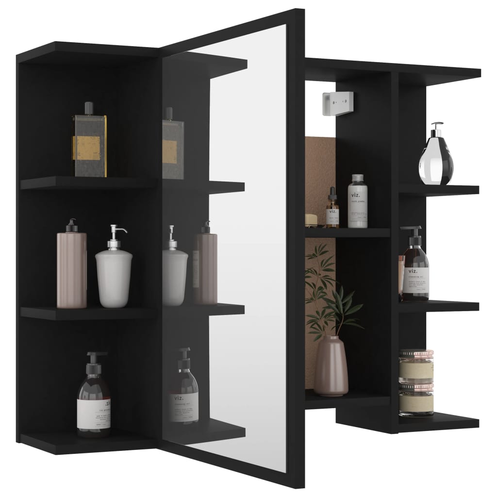 Bad-Spiegelschrank Weiß 80x20,5x64 cm Holzwerkstoff