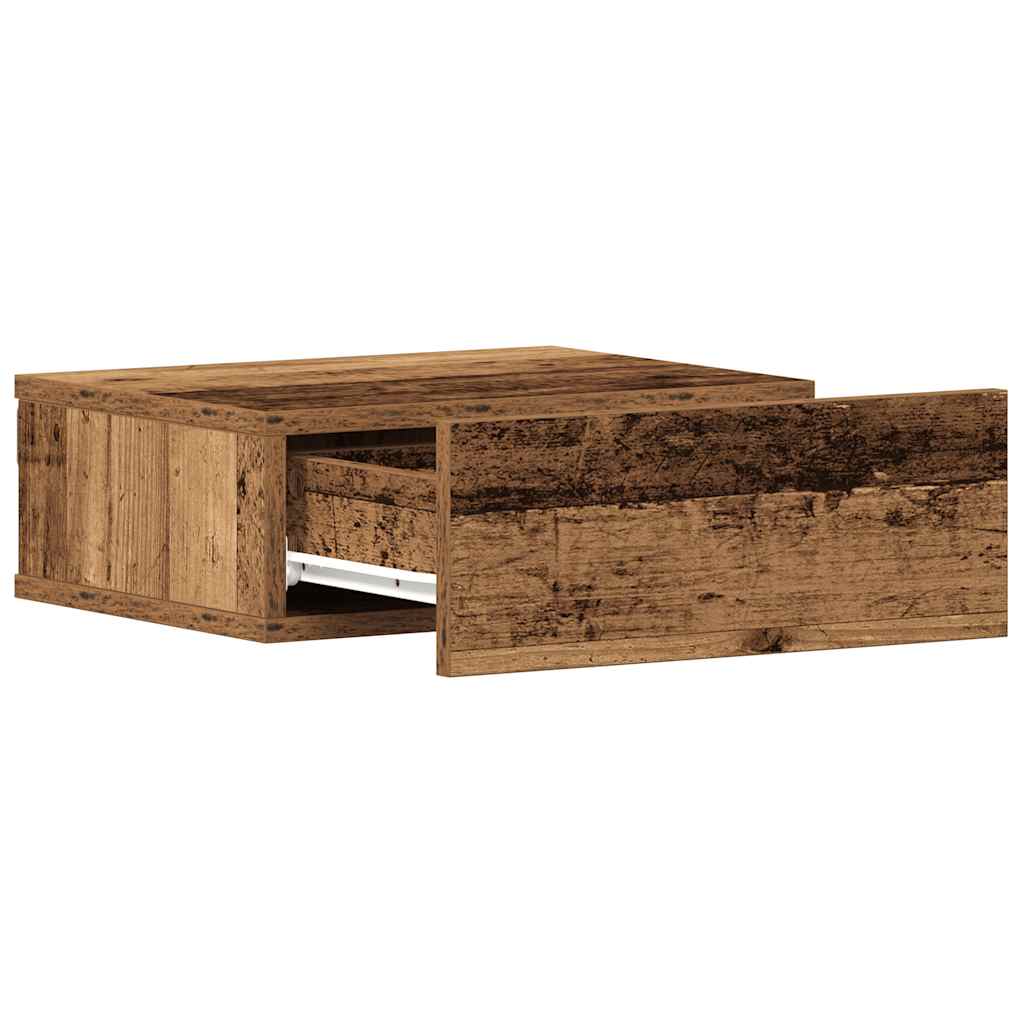 Hängender Nachttisch Weiß 40x30x15 cm Holzwerkstoff