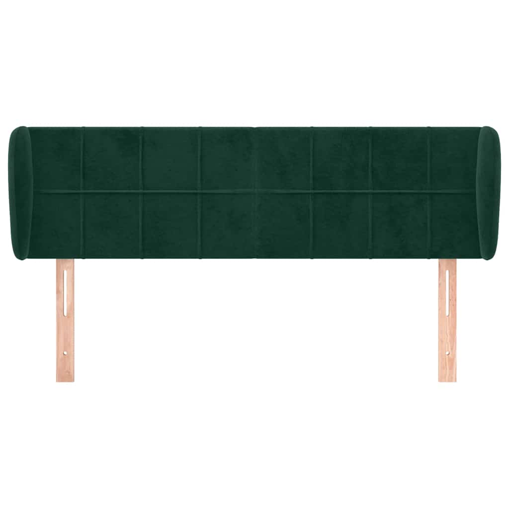 Kopfteil mit Ohren Dunkelblau 93x23x78/88 cm Samt