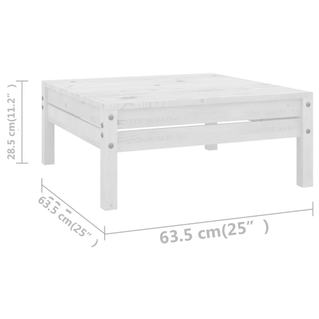 10-tlg. Garten-Lounge-Set Massivholz Kiefer