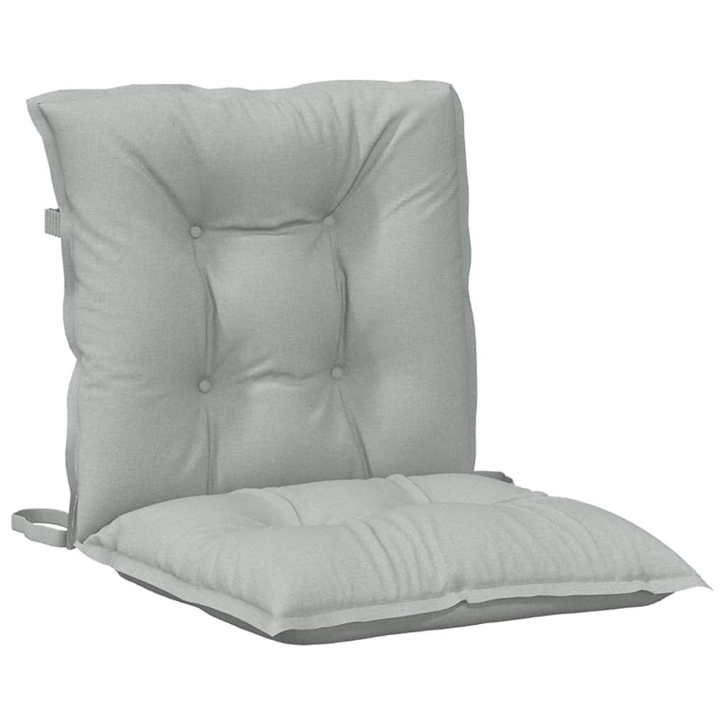 Niedriglehner-Auflagen 2 Stk Melange Anthrazit 100x50x7cm Stoff