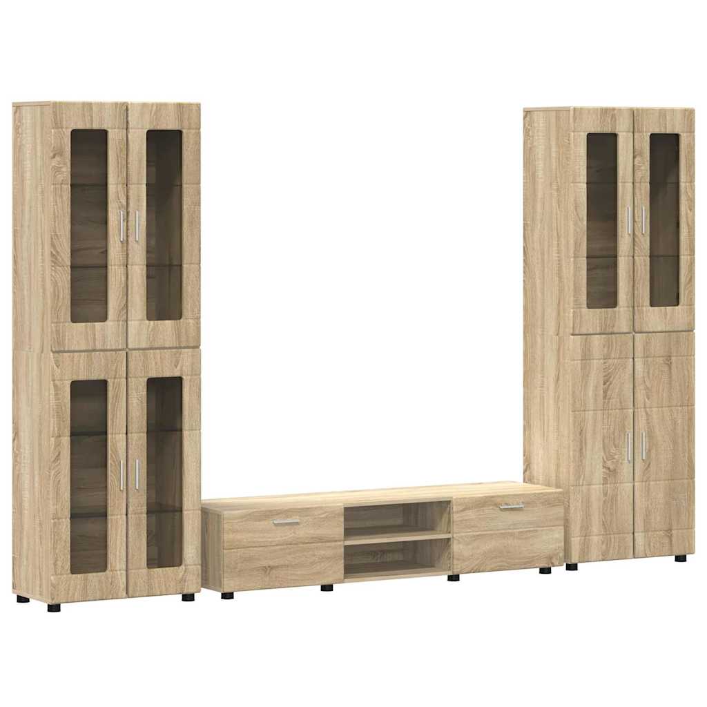Highboard mit Regal FLORIN Weiß 60 x 35 x 182 cm Holzwerkstoff