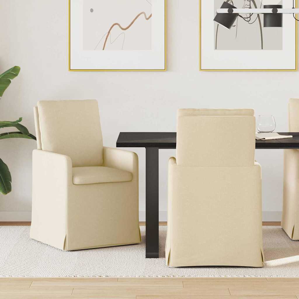 Esszimmerstühle 2 pcs Hellgrau 57 x 67 x 98 cm Stoff