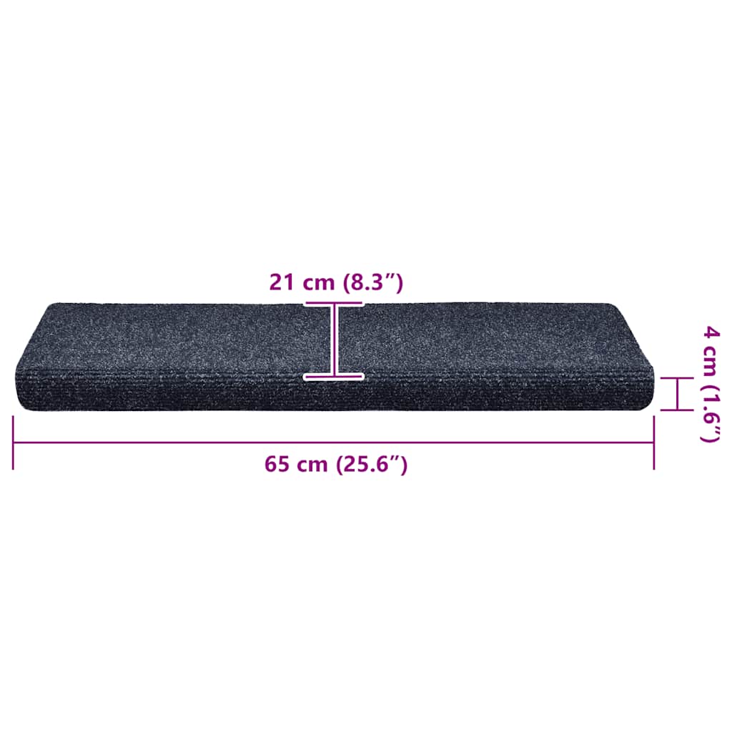 Stufenmatten Selbstklebend 15 Stk. 65x21x4 cm Hellbraun Rechteckiger Rand