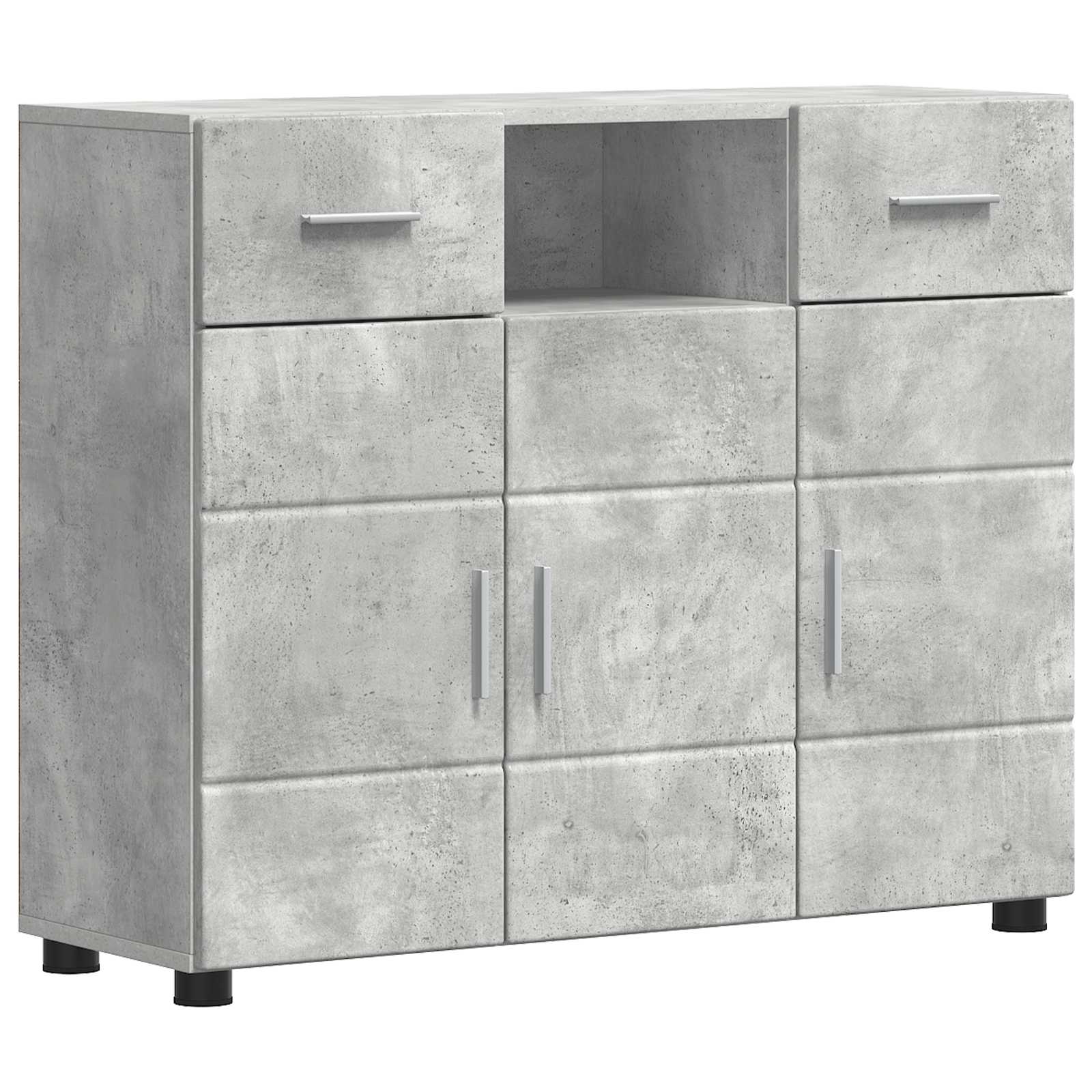 Highboard mit Regal FLORIN Weiß 60 x 35 x 182 cm Holzwerkstoff