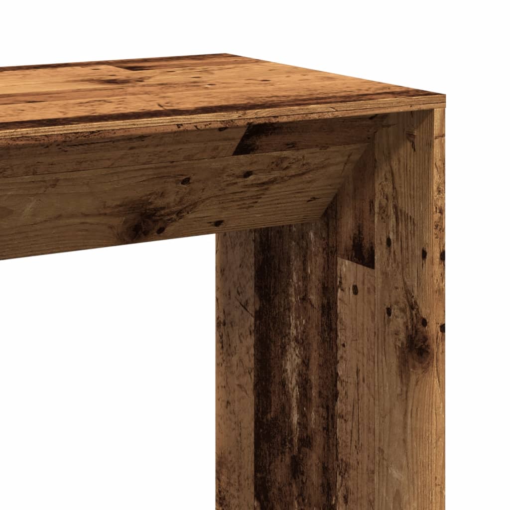 Bartisch Schwarz Eichen-Optik 102 x 50 x 103,5 cm Holzwerkstoff