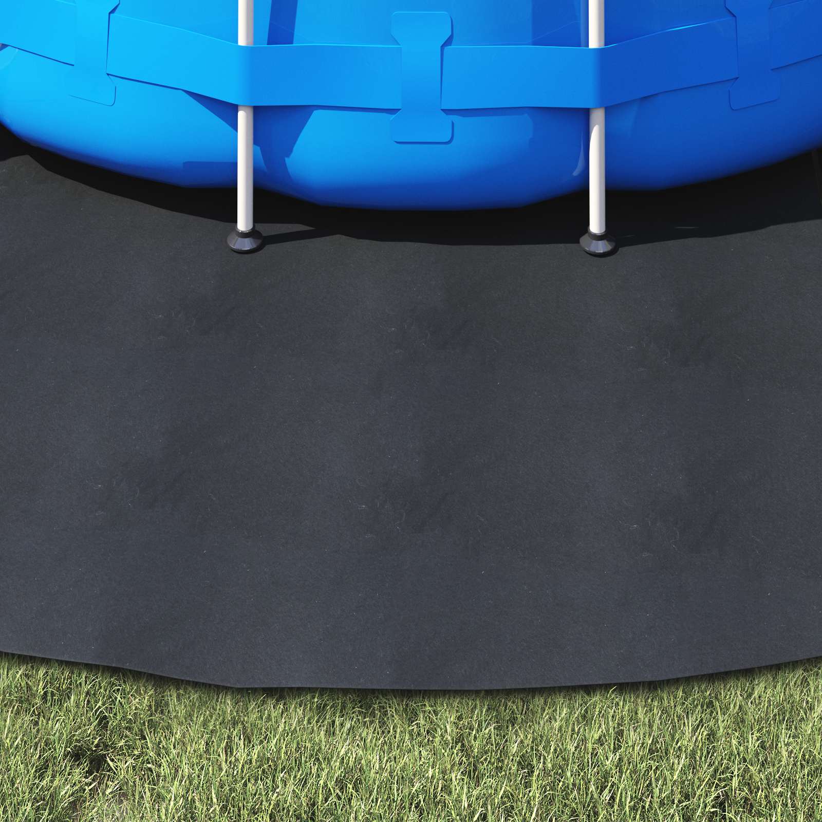 Bodenfolie für Pools Schwarz Ø 244 cm Vliesstoff