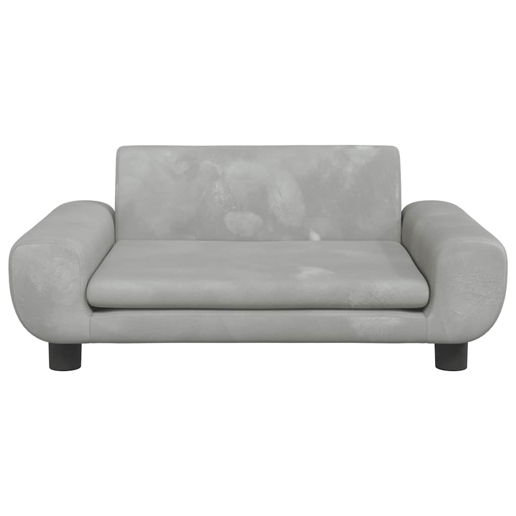 Kindersofa Blau 100x54x33 cm Samt
