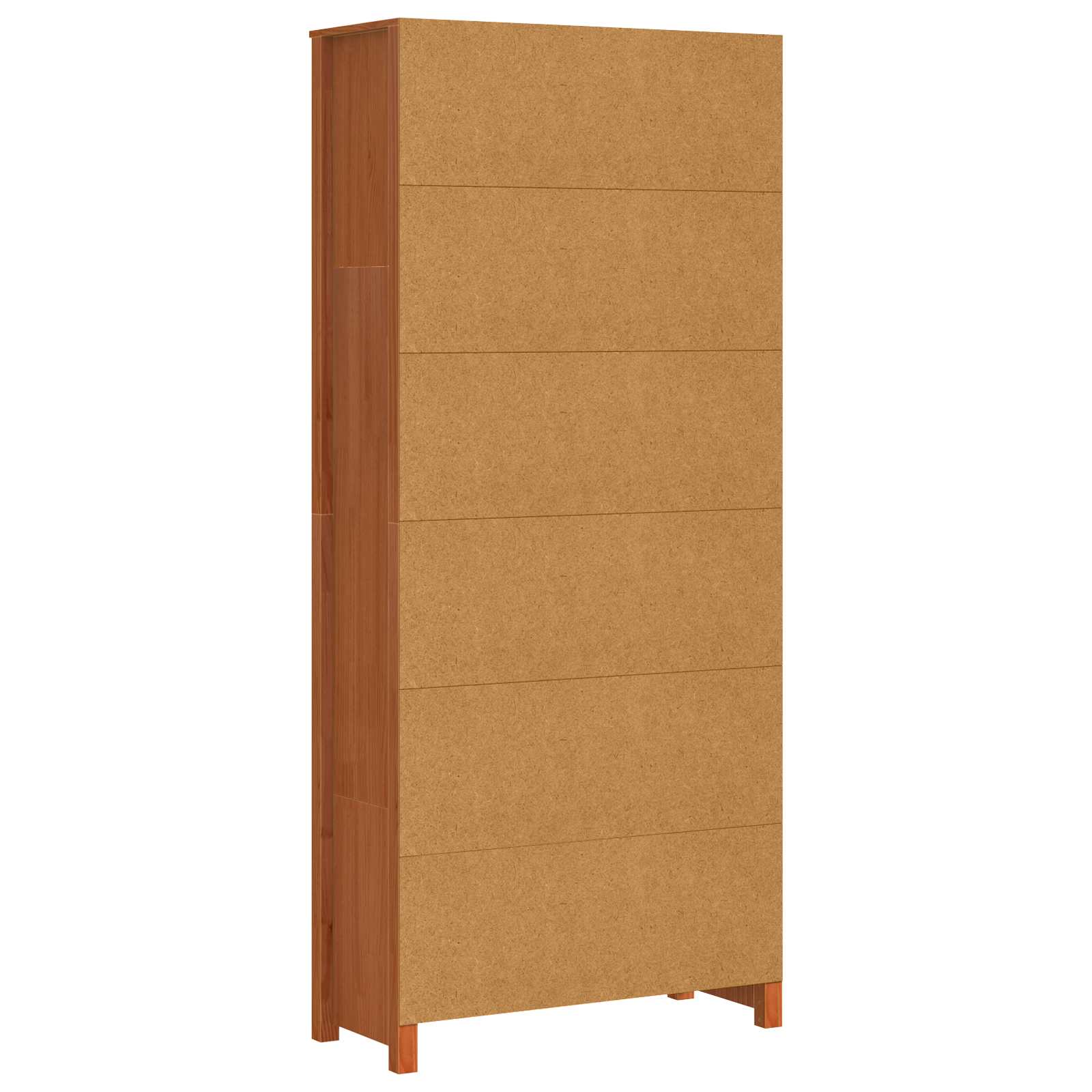 Bücherregal Grau 80x35x68 cm Massivholz Kiefer