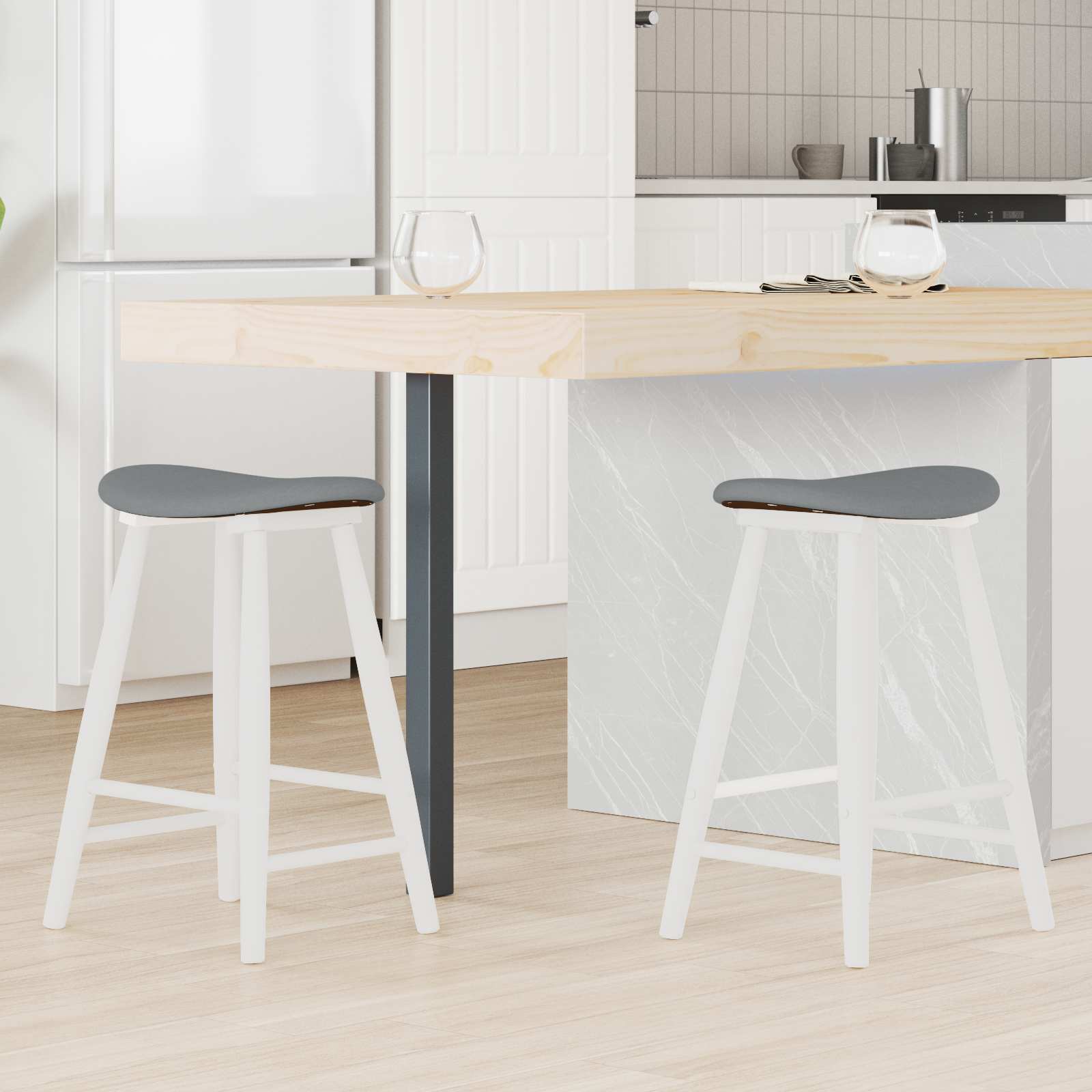 Esszimmerstühle 2 pcs Hellbraun 46 x 37 x 63 cm