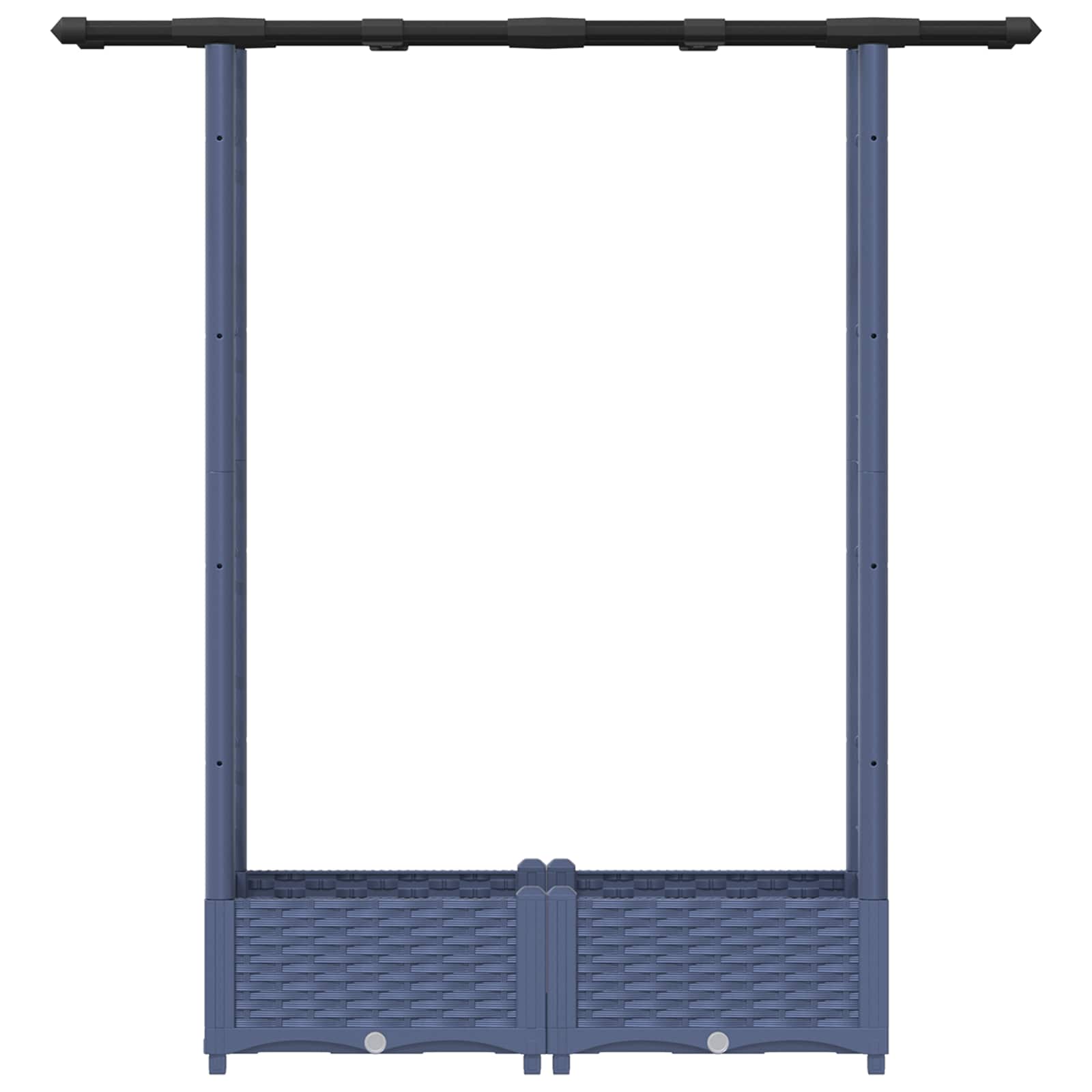 Hochbeet mit Rankgitter und Dach Braun 124 x 40 x 123 cm PP