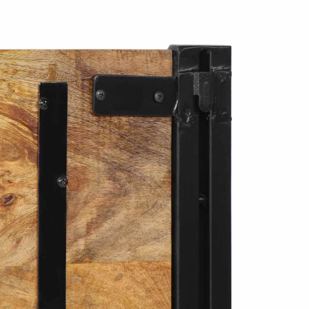 Kopfteil 100 cm Massivholz Mango und Eisen