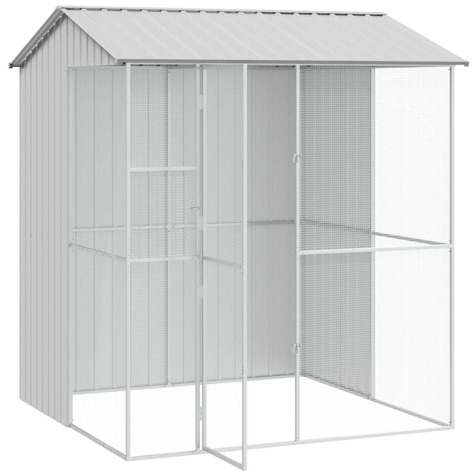 Vogelkäfig Anthrazit 215 x 110 x 247 cm Verzinkter Stahl