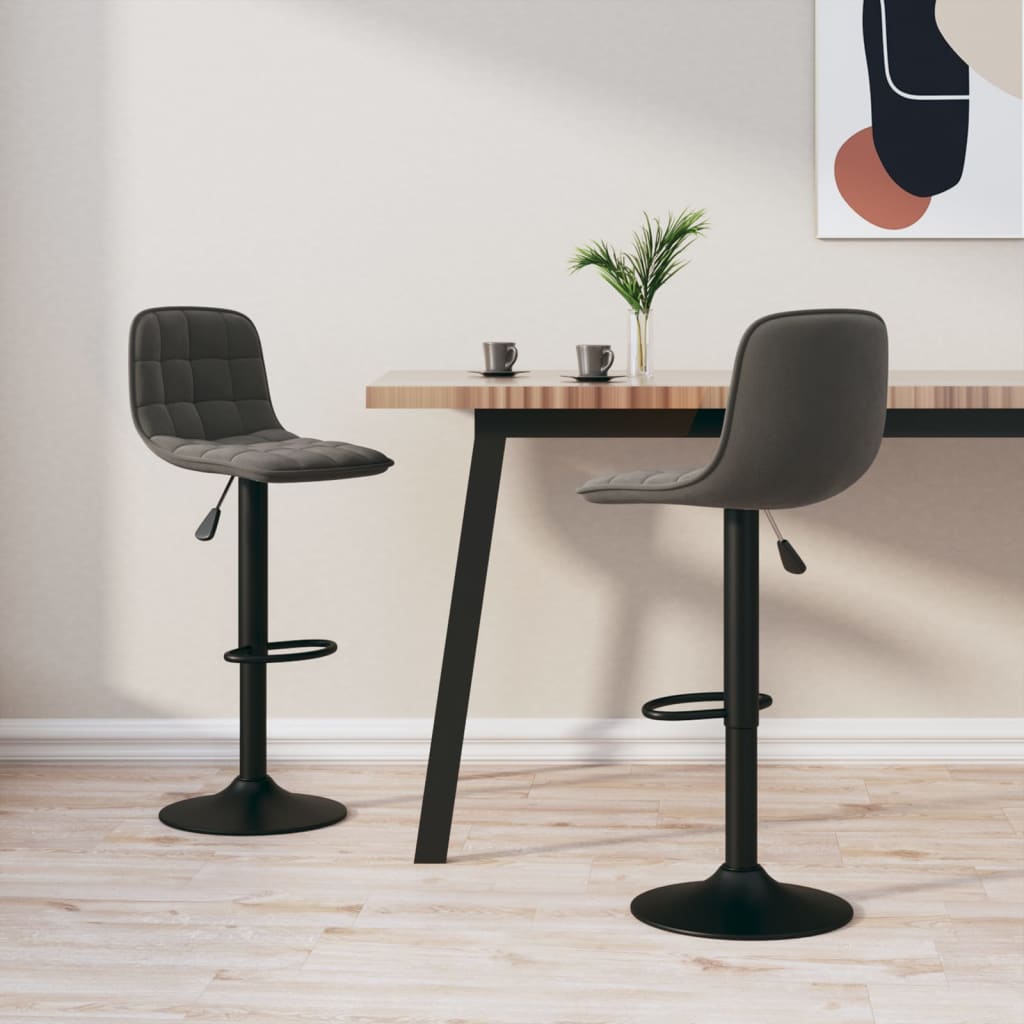 Barhocker 2 Stk. Hellgrün Samt