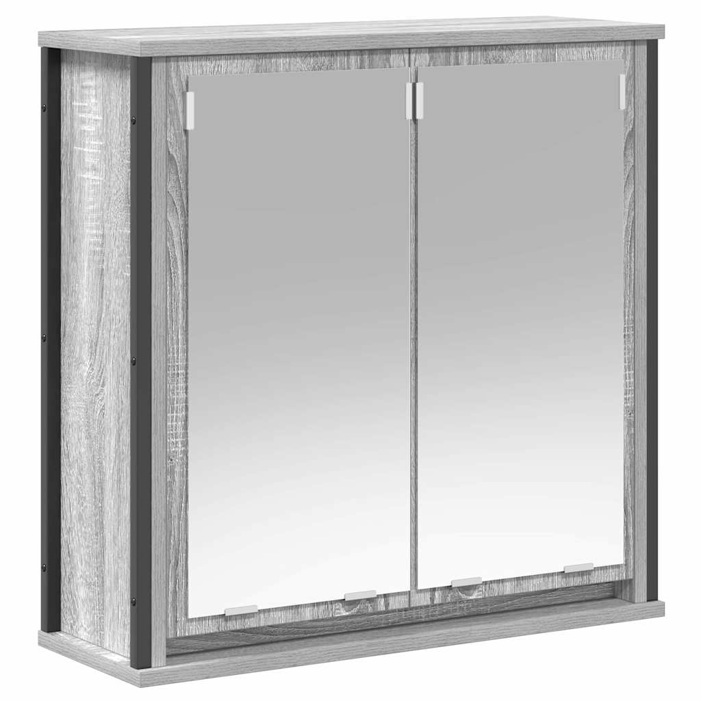 Badezimmermöbel-Set 5 pcs Schwarz Eichen-Optik Holzwerkstoff