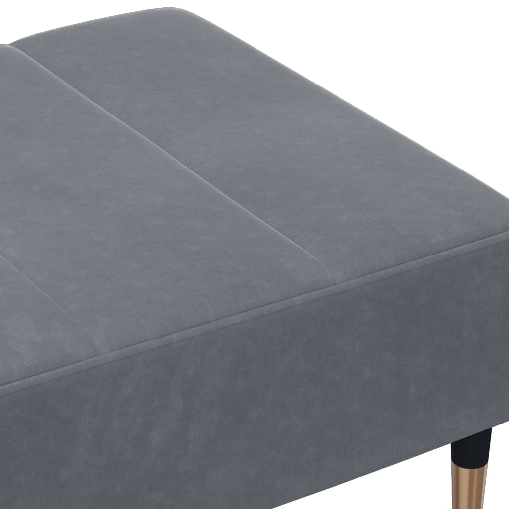Fußhocker Hellgrau 77x55x31 cm Samt