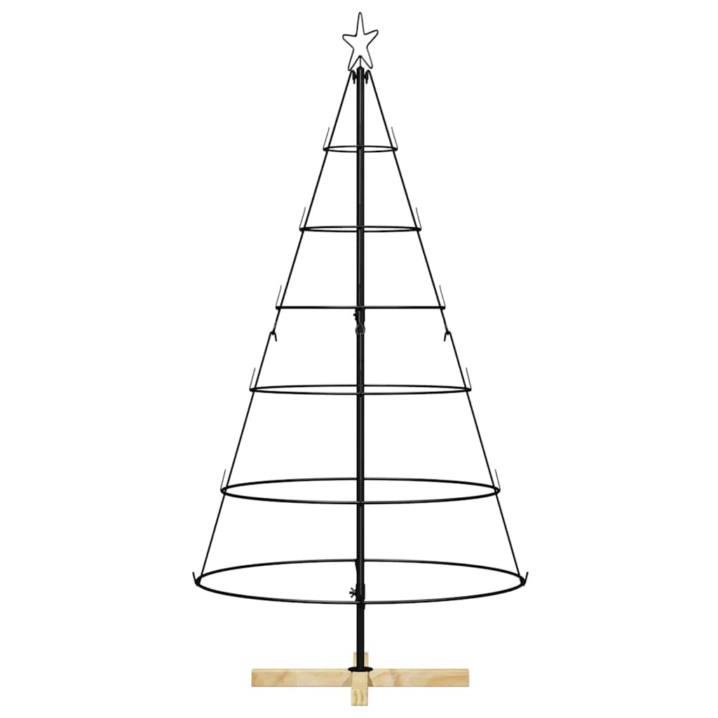 Weihnachtsdeko mit Ständer Schwarz 60 cm Stahl