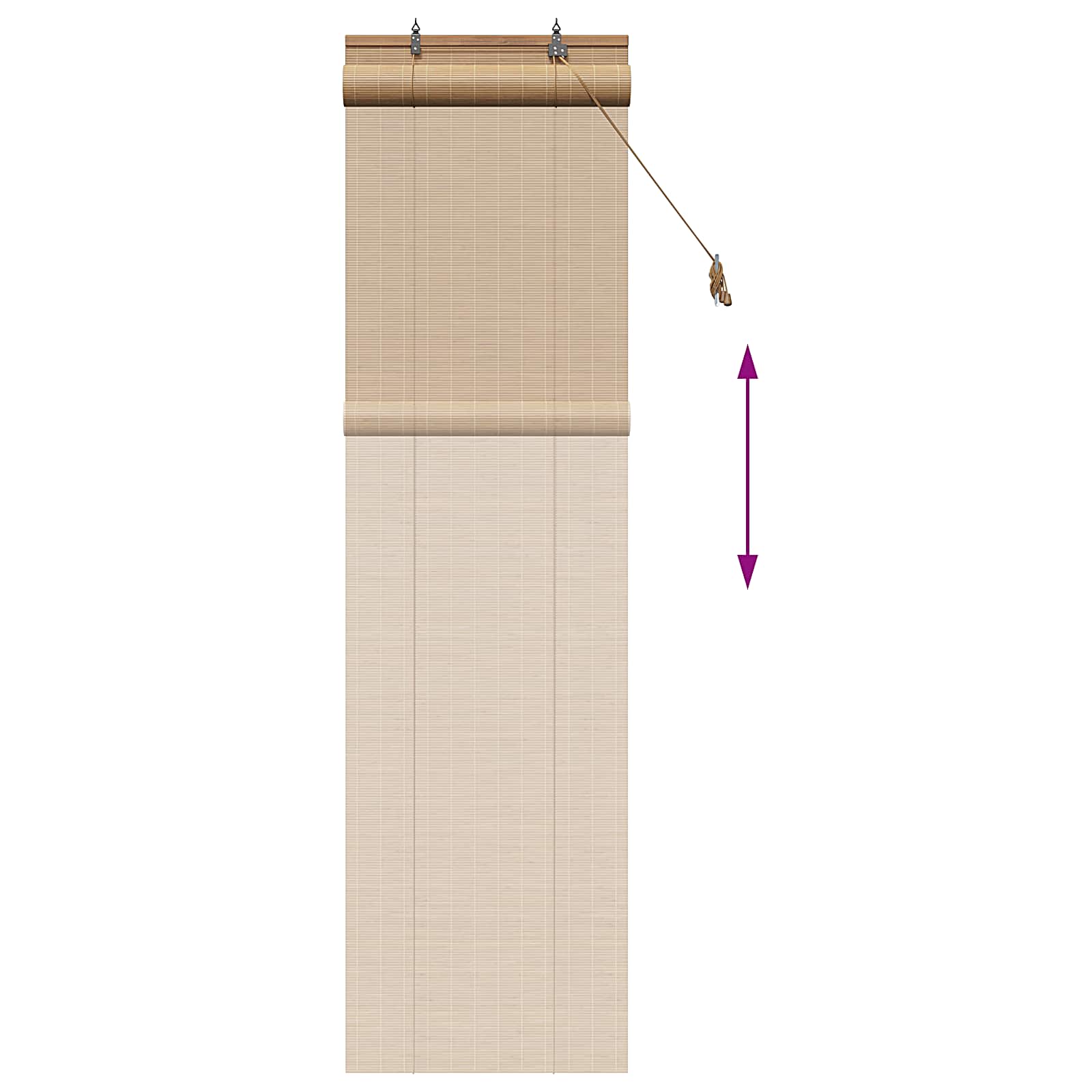 Rollo Braun 60 x 160 cm Bambus