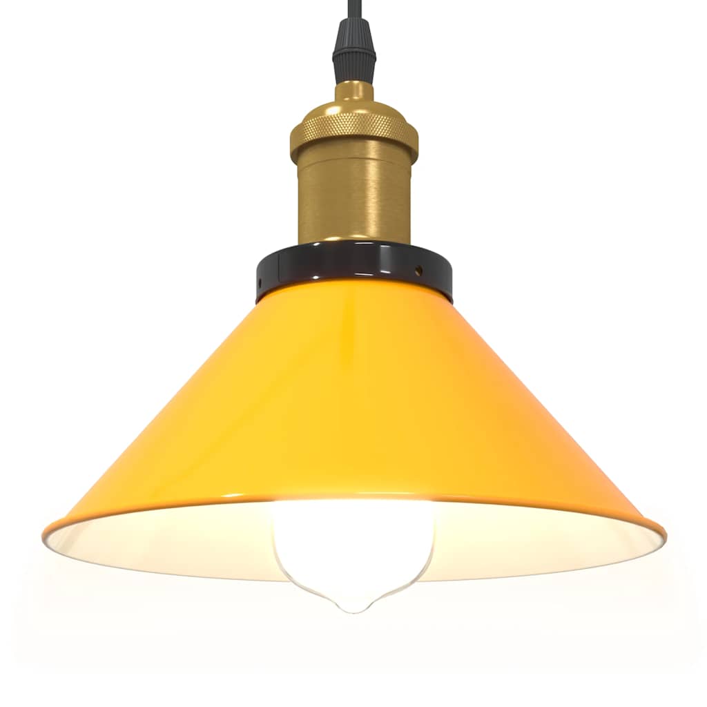 Pendelleuchte Höhenverstellbar E27 Schwarz Glänzend Ø 22 cm