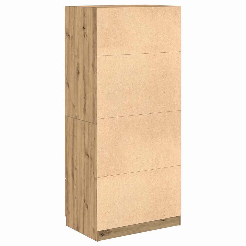 Kleiderschrank Weiß 80x52x180 cm Holzwerkstoff