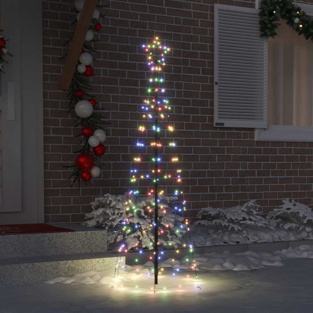 LED-Weihnachtsbaum mit Erdspießen 220 LEDs Warmweiß 180 cm