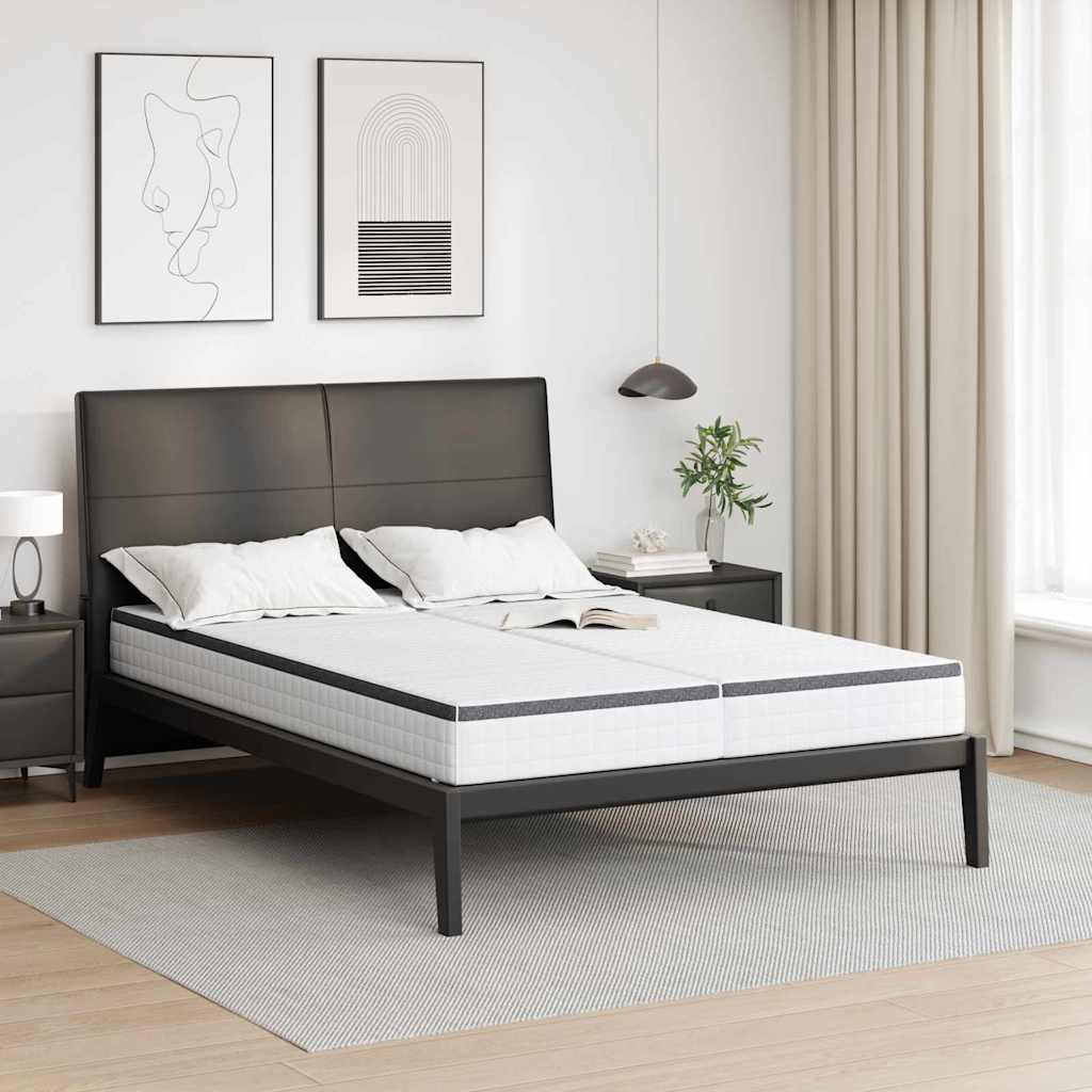 Matratze Weiß und Grau 80 x 200 cm Bonell Feder