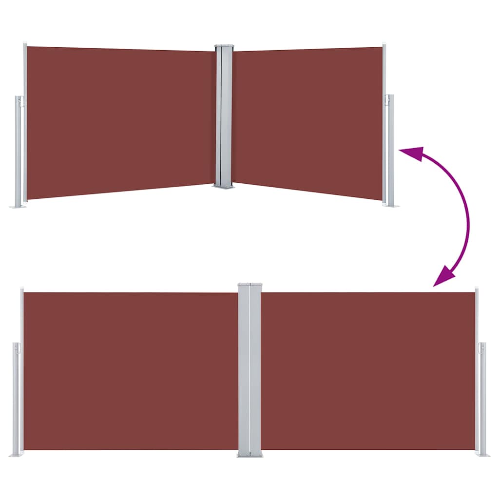 Ausziehbare Seitenmarkise 160×600 cm Braun
