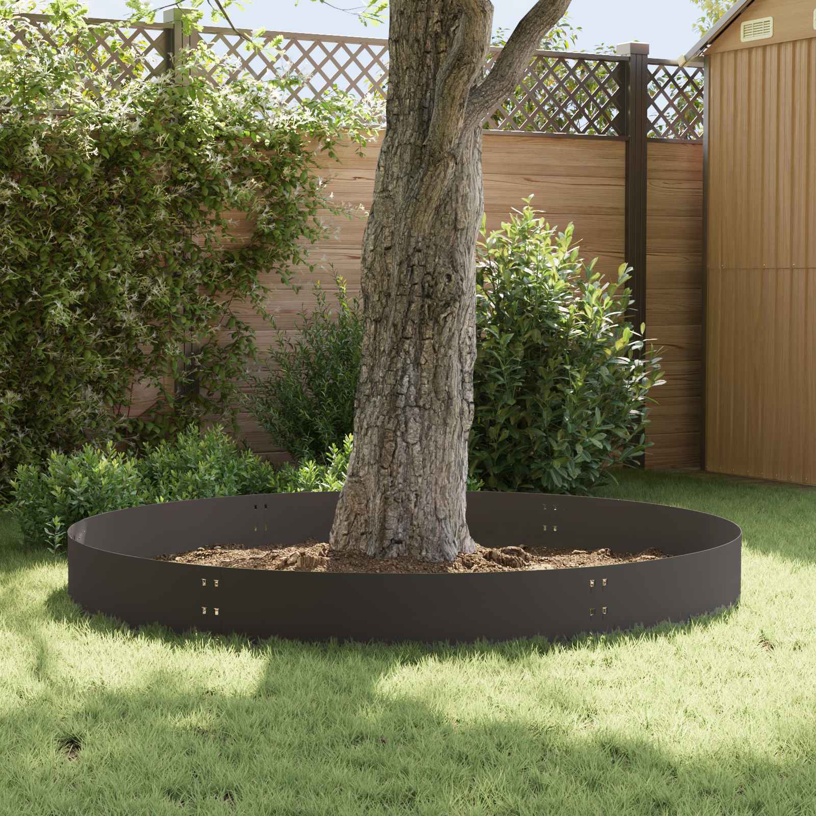 Raseneinfassung 10 pcs 100 x 12 cm Stahl Schwarz