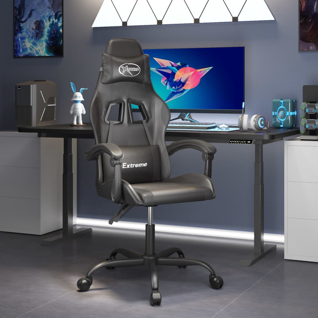 Gaming-Stuhl Schwarz und Golden Kunstleder