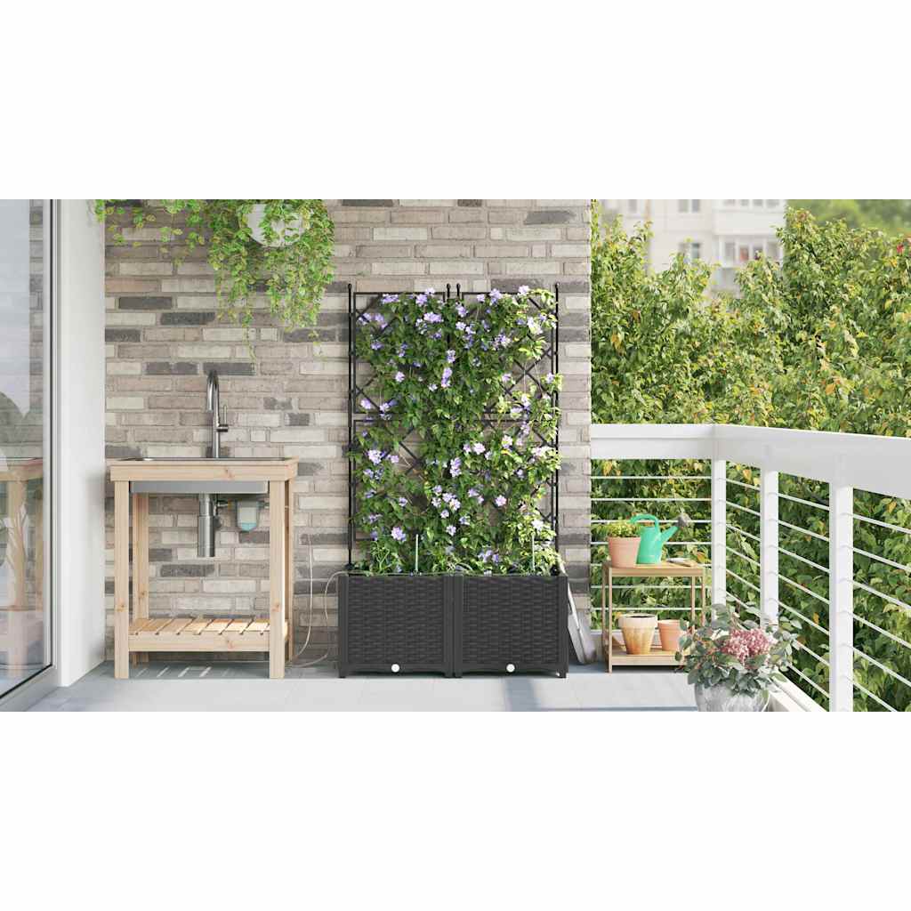 Garten-Pflanzgefäß 4 Stk. Braun 160 x 40 x 22 cm PP