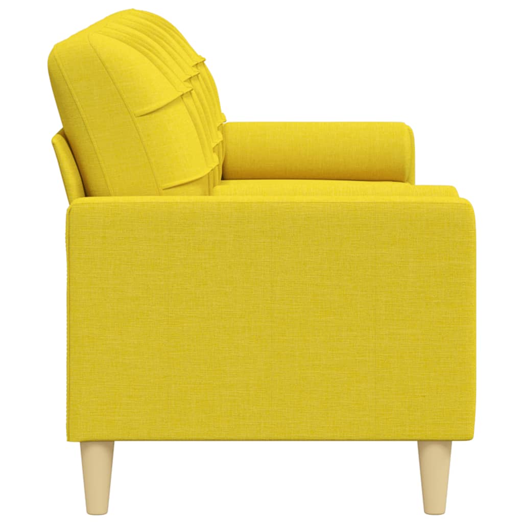 2-Sitzer-Sofa mit Zierkissen Braun 120 cm Stoff