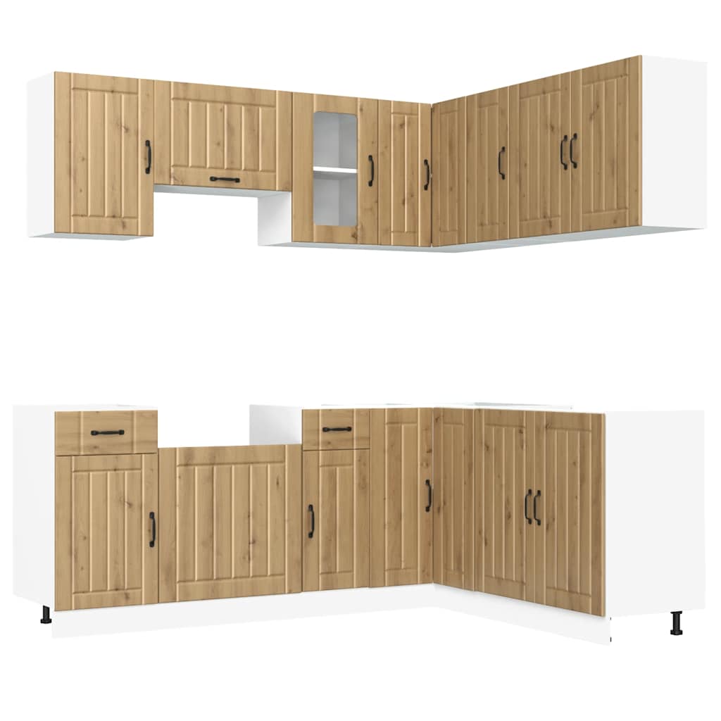 11-tlg. Küchenschrank-Set Lucca Weiß Holzwerkstoff