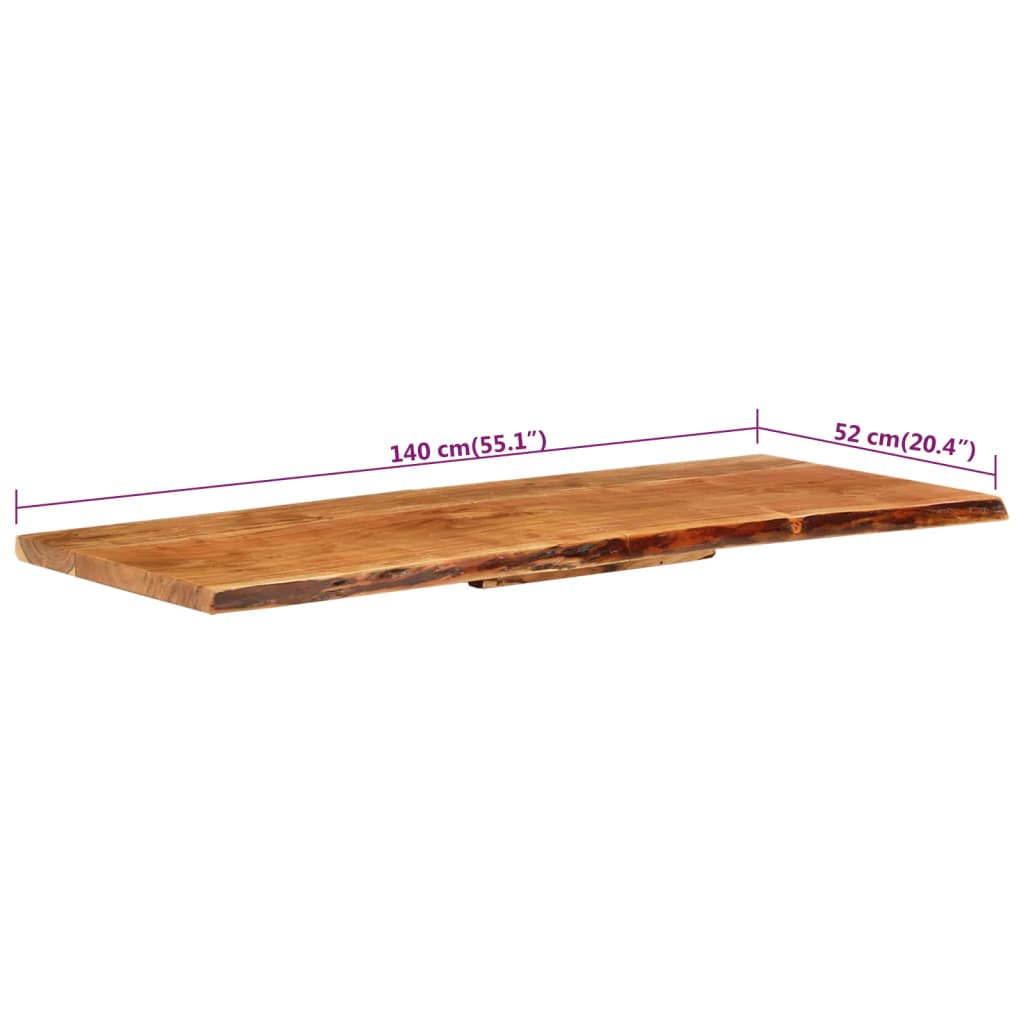 Badezimmer-Waschtischplatte Massivholz Akazie 100x52x2,5 cm
