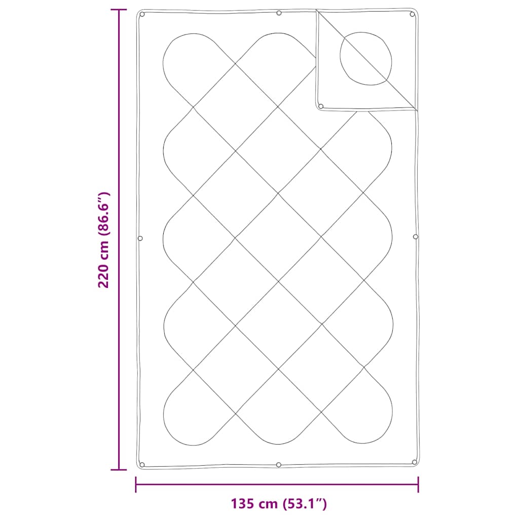 2-in-1 Bettdecke Weiß 135 x 200 cm Polyester