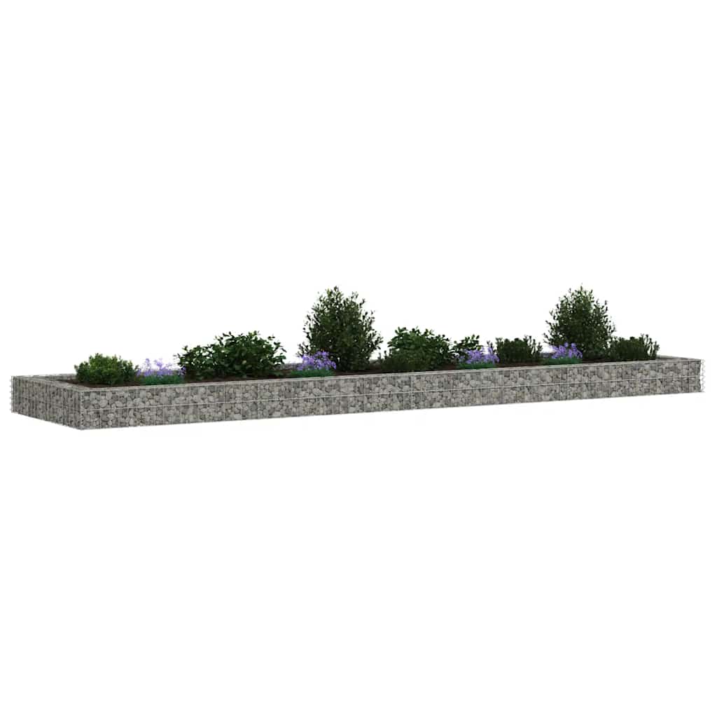 Gabionen-Hochbeet Verzinkter Stahl 100x100x20 cm