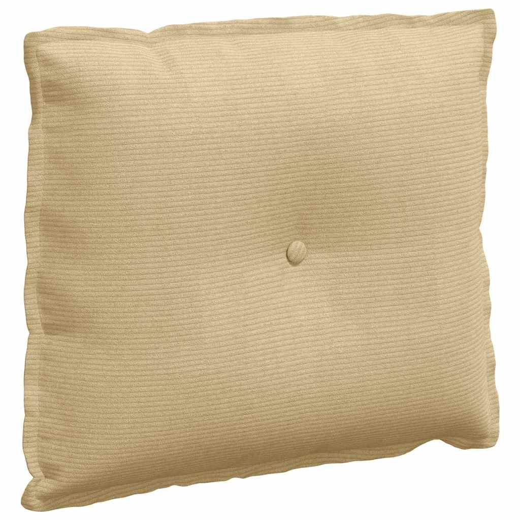 Rückenkissen Hellgrau 50 x 45 cm Cordstoff
