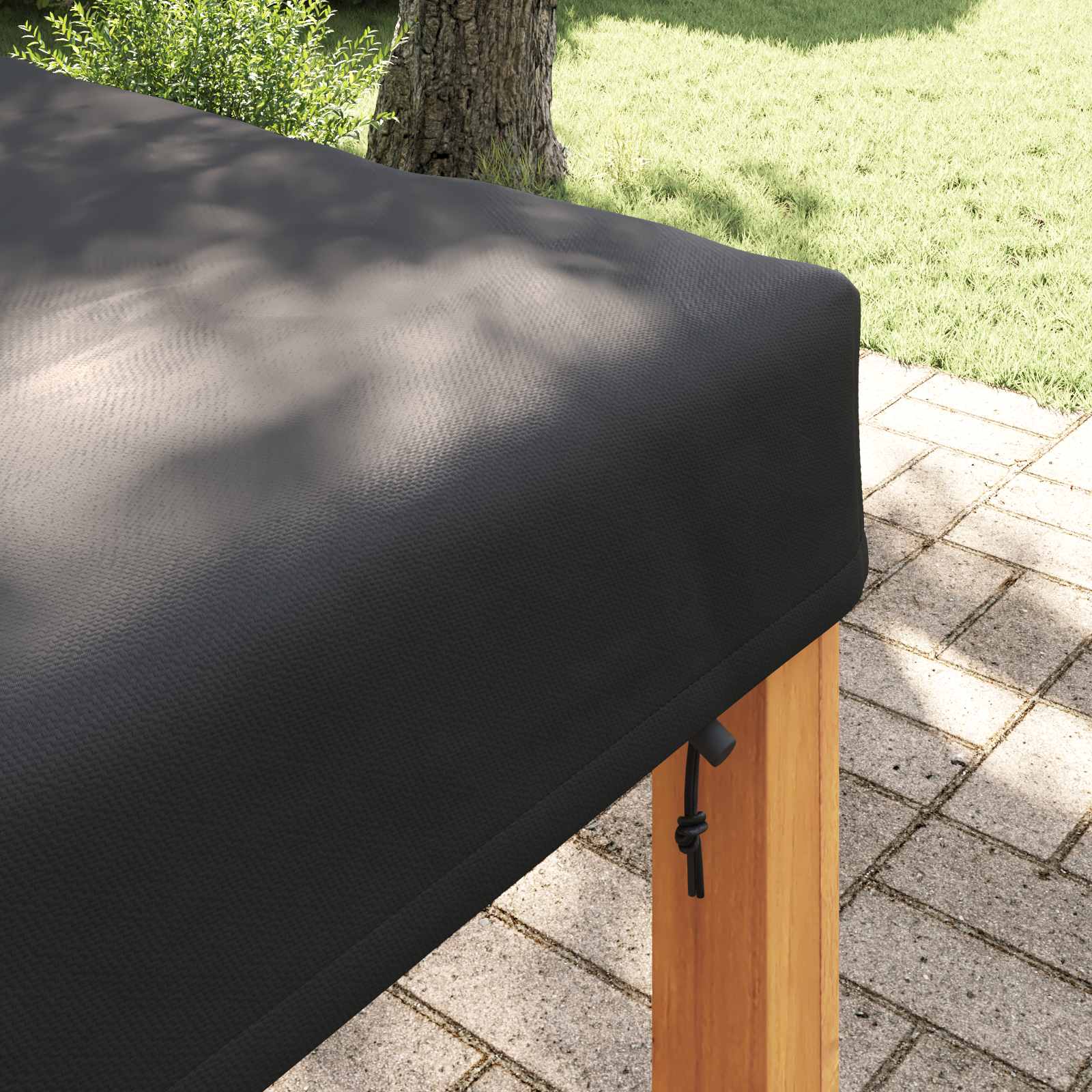 Tischdecken Uni Schwarz 62 x 62 x 15 cm Stoff