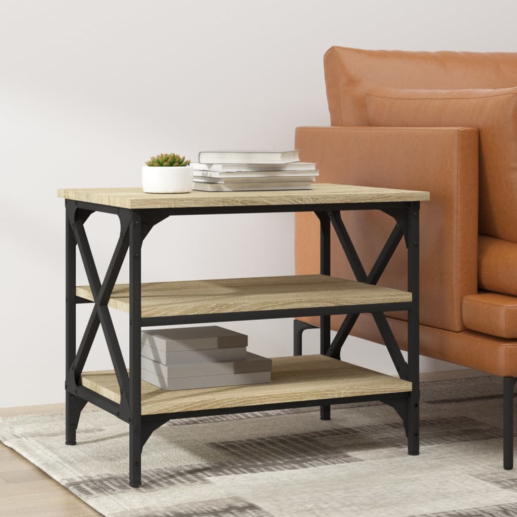 Beistelltisch Schwarz 55x38x45 cm Holzwerkstoff