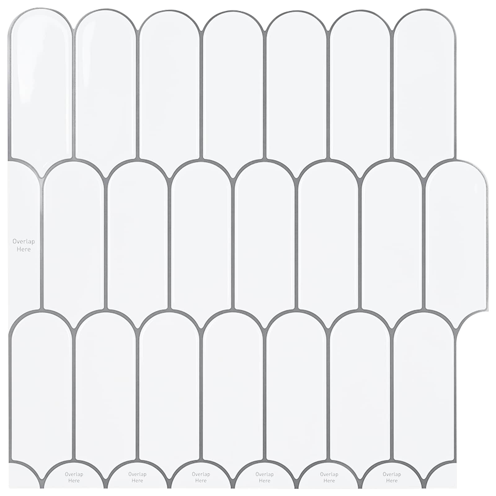 Federfliese 10 pcs Grau Marmor 30 x 30 cm Polyurethan und PET