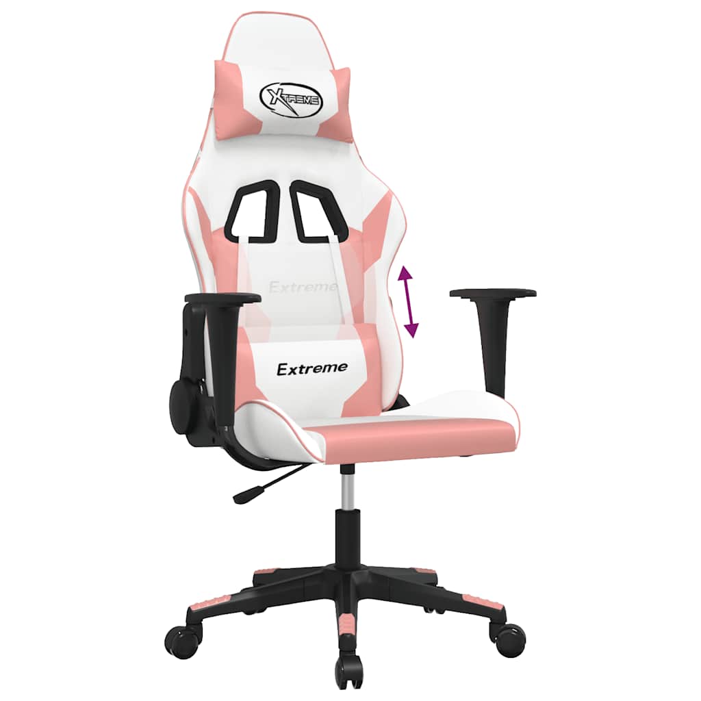 Gaming-Stuhl mit Massagefunktion Schwarz und Blau Kunstleder