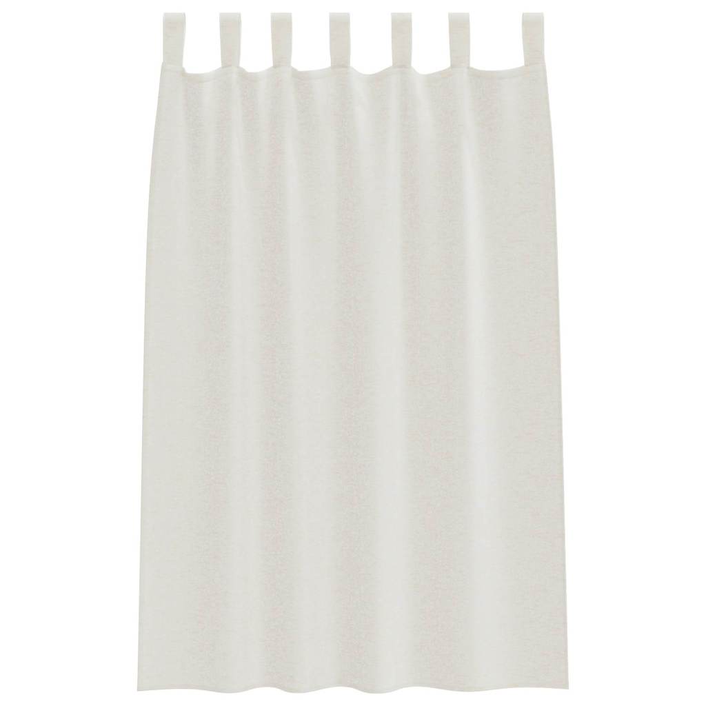 Voile-Vorhang mit Vorhängen 2 pcs Weiß 140 x 140 cm Polyester