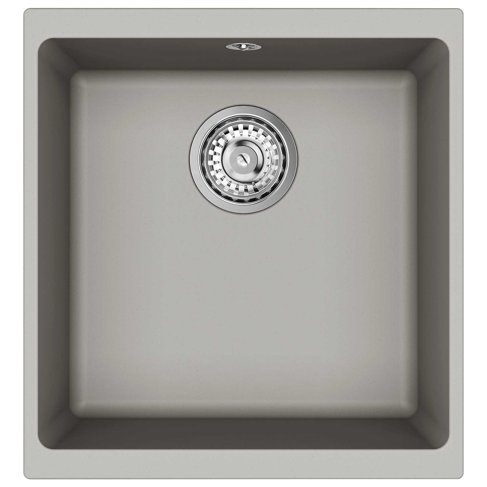 Waschbecken Schwarz 370 x 460 mm 80% Quarz und 20% Harz