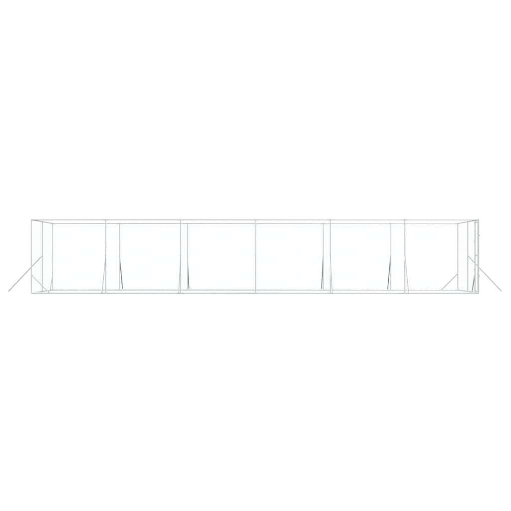 Outdoor-Hundezwinger Silbern 2x2x2 m Verzinkter Stahl