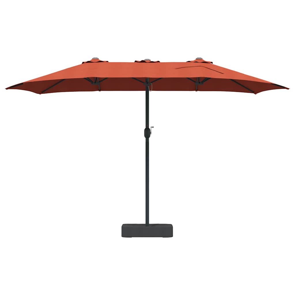 Garten-Sonnenschirm Sand 385 x 209 x 244 cm Polyester und Stahl