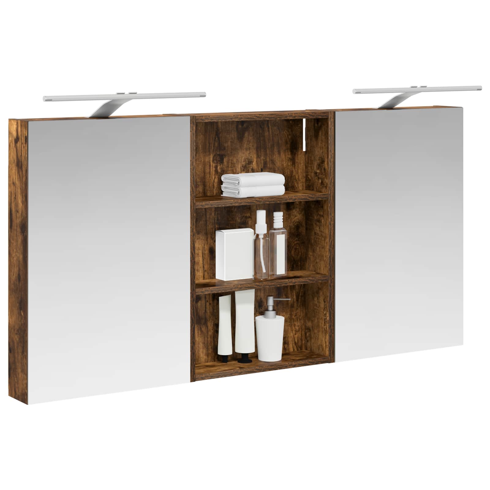Badezimmerschrank-Set 3 pcs 80 x 10,5 x 50 cm Holzwerkstoff