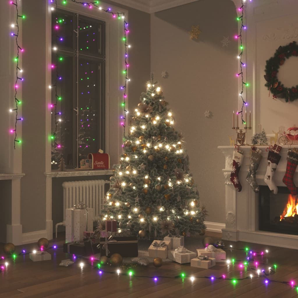 Lichterkette mit 400 LEDs Blau 40 m 8 Lichteffekte